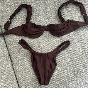 VACA Swimwear Brown Bikini